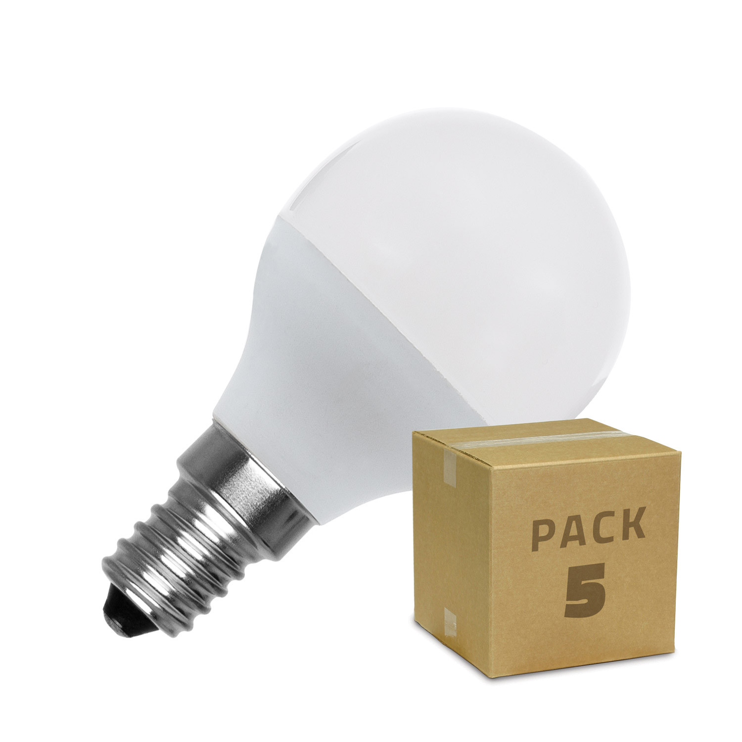 Pack Lampadina LED E14 G45 5W 5 Un. Pack LED E14 G45 5W
