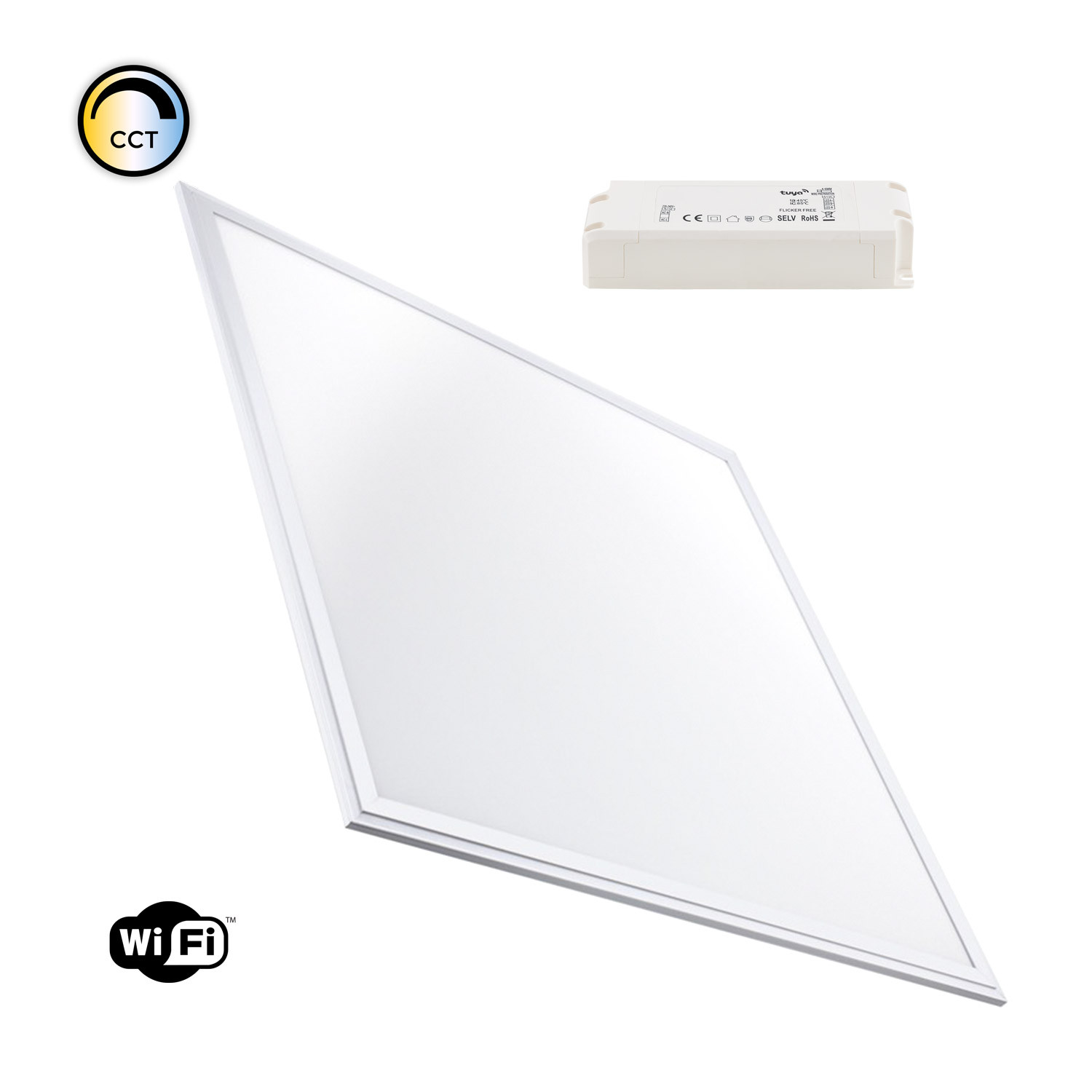 Pannello LED 60x60cm 40W 3600 lm Smart Wi-Fi Regolabile CCT