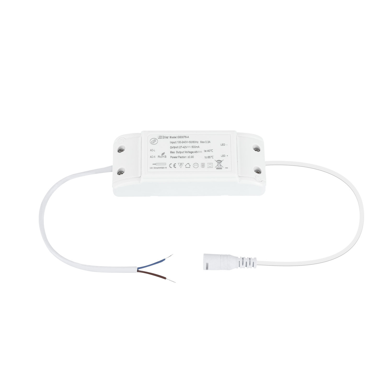 Driver GS 100-240V Output 27-42V 500mA 21W GS Regolabile TRIAC