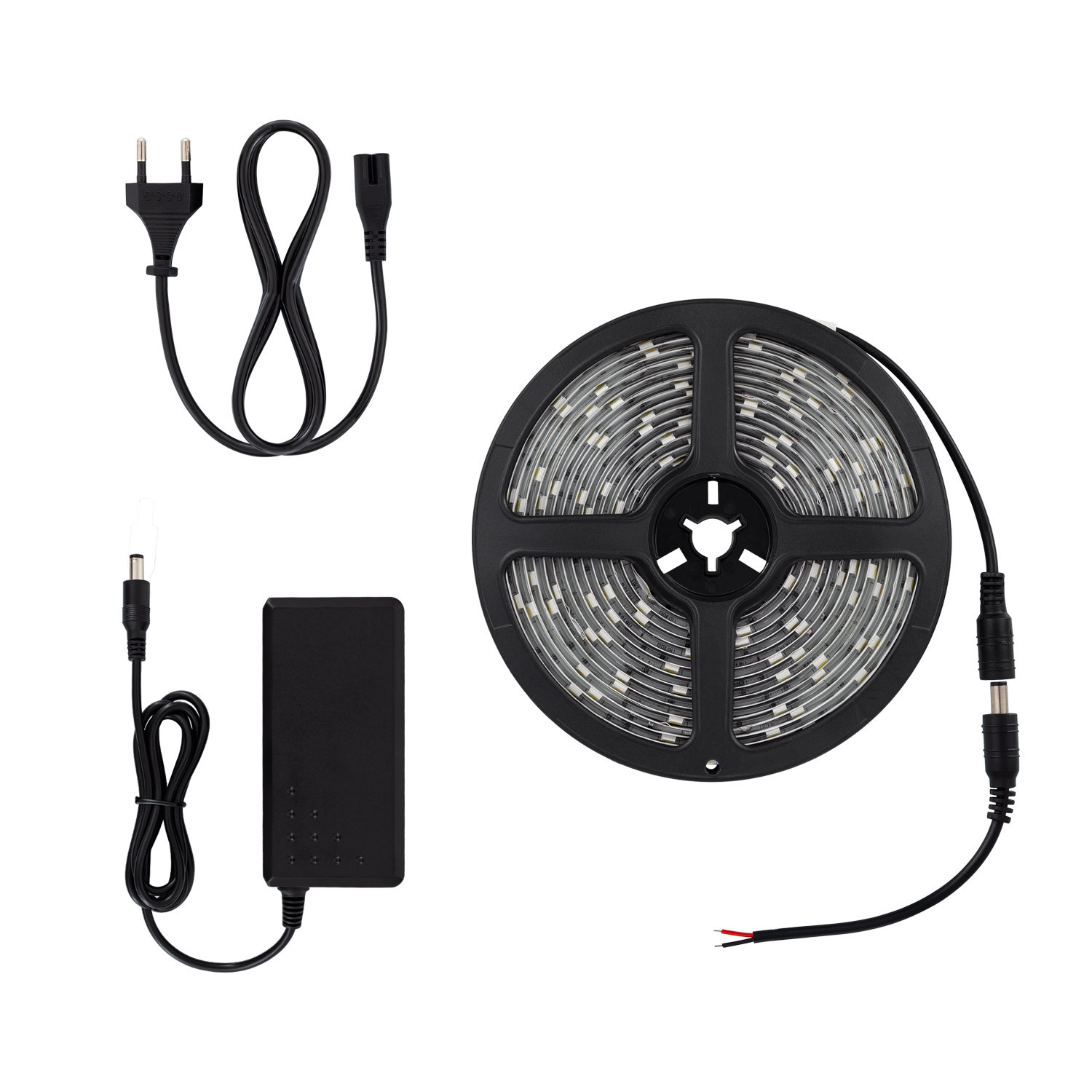 Kit Striscia LED 12V DC 32W 5m IP65 con Trasformatore