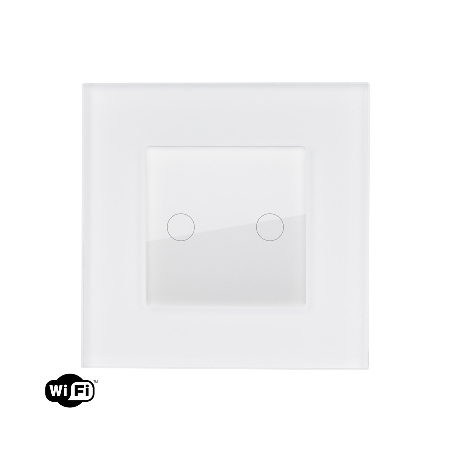 Interruttore Touch Doppio Smart Wi-Fi con Cornice di Vetro Modern