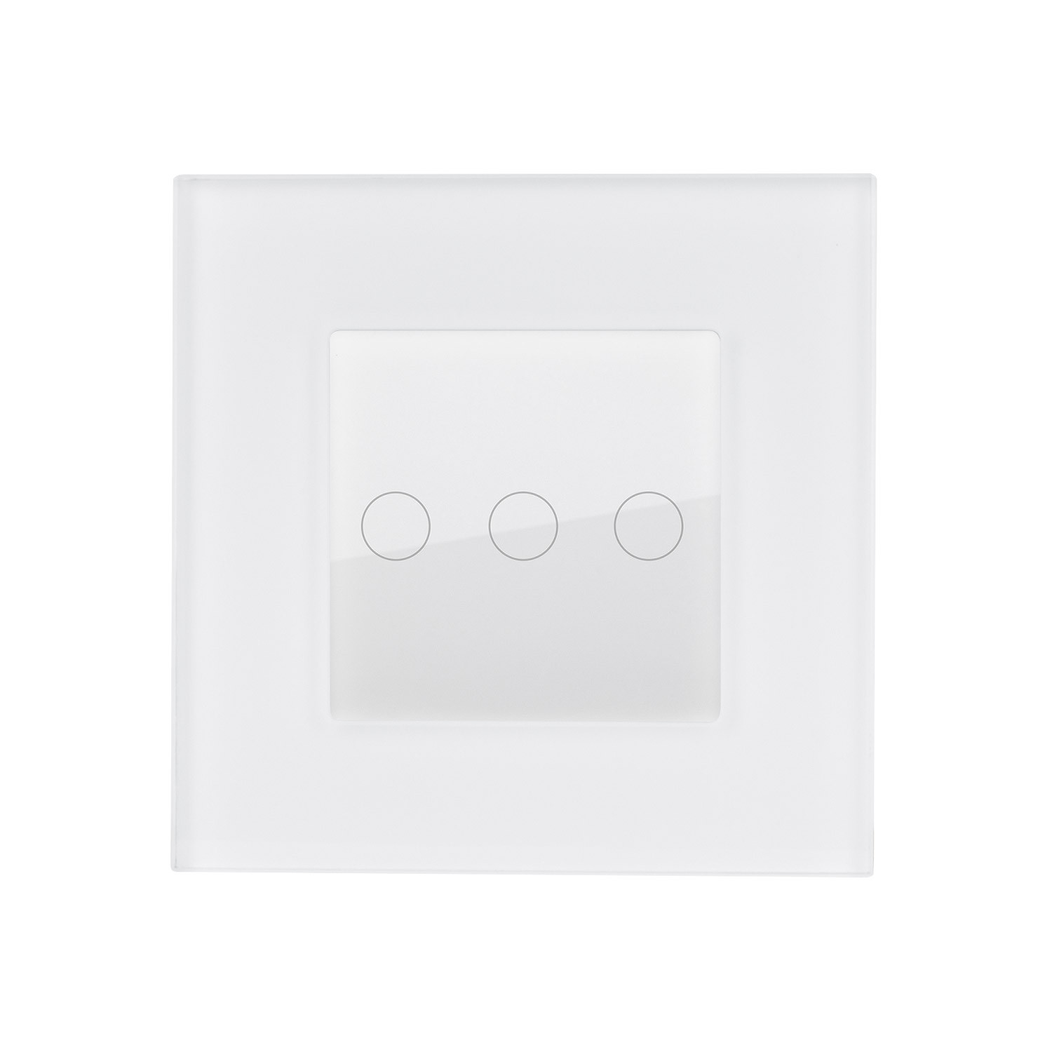 Interruttore Commutatore Touch Triplo con Cornice di Vetro Modern