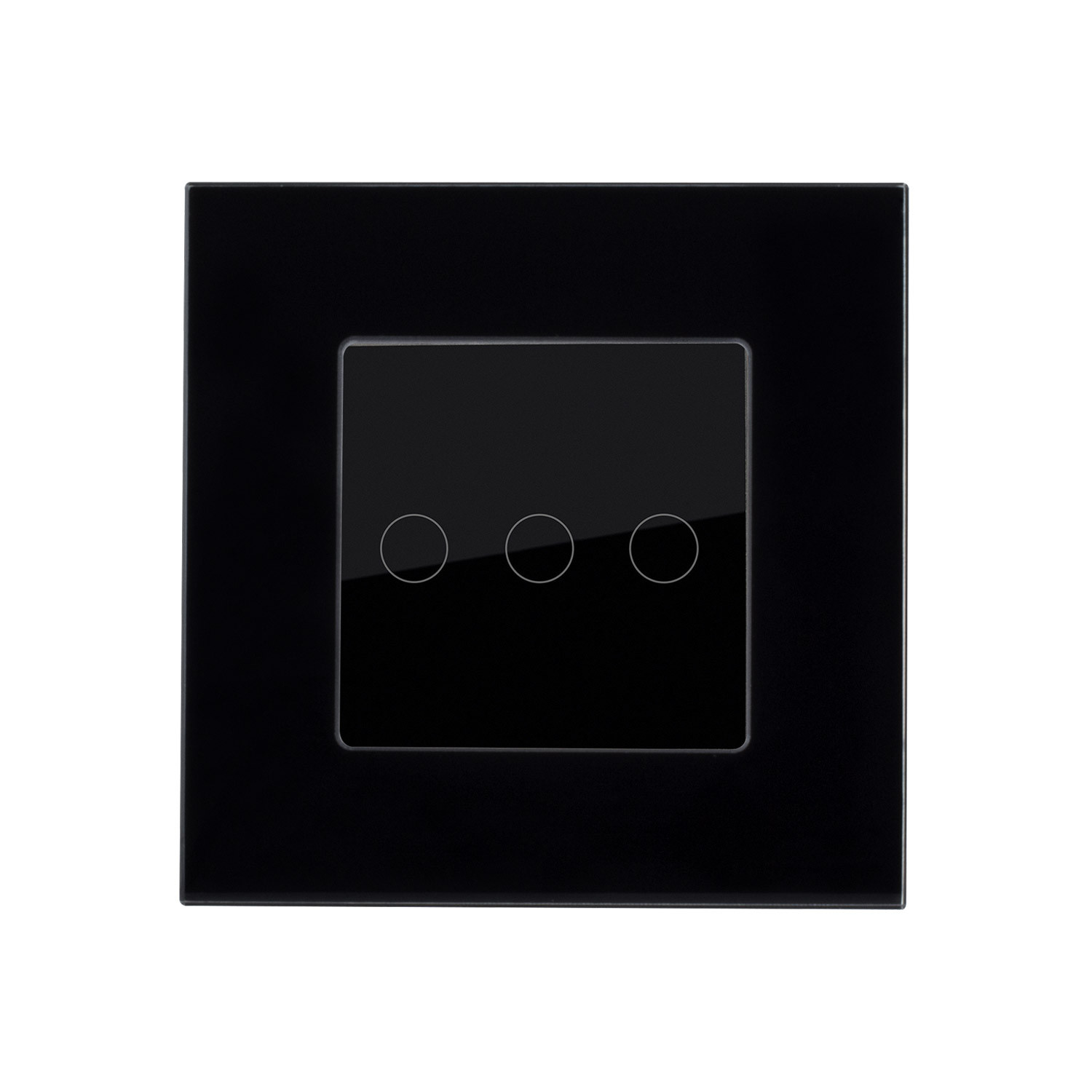Interruttore Touch Triplo con Cornice di Vetro Modern