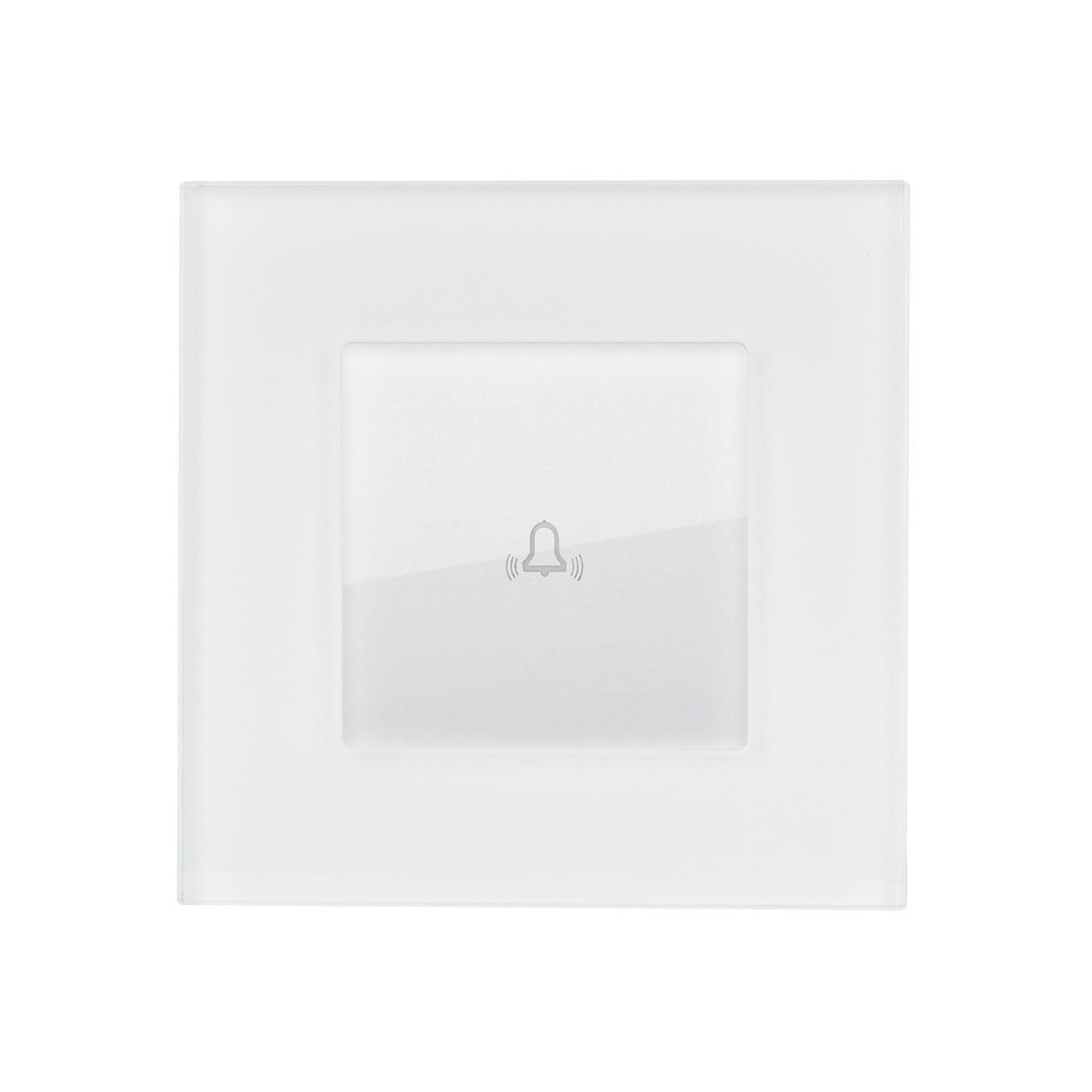 Interruttore Touch Pulsante Semplice con Cornice di Vetro Modern