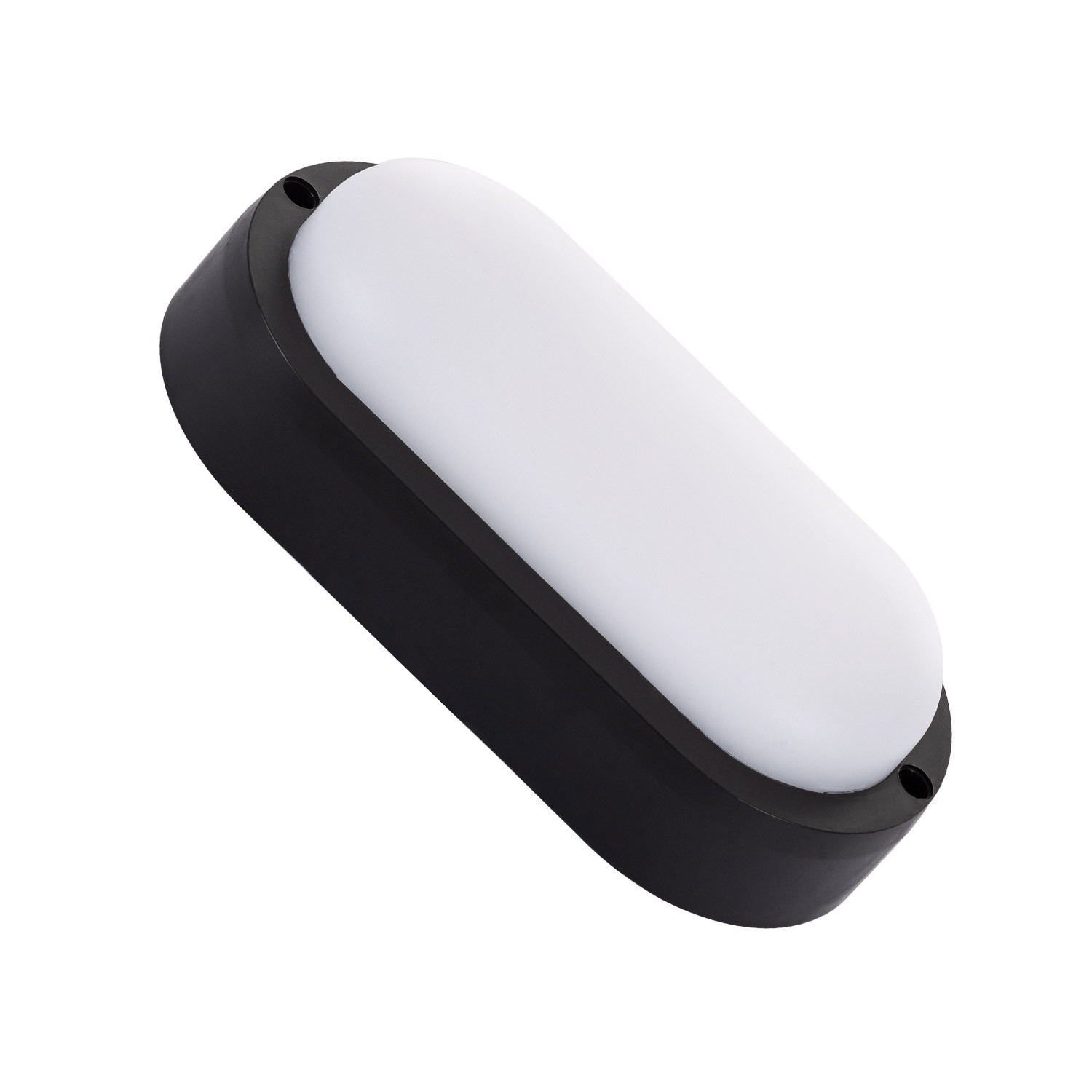 Plafoniera LED 15W Ovale Hublot Nera IP65 85x173 mm