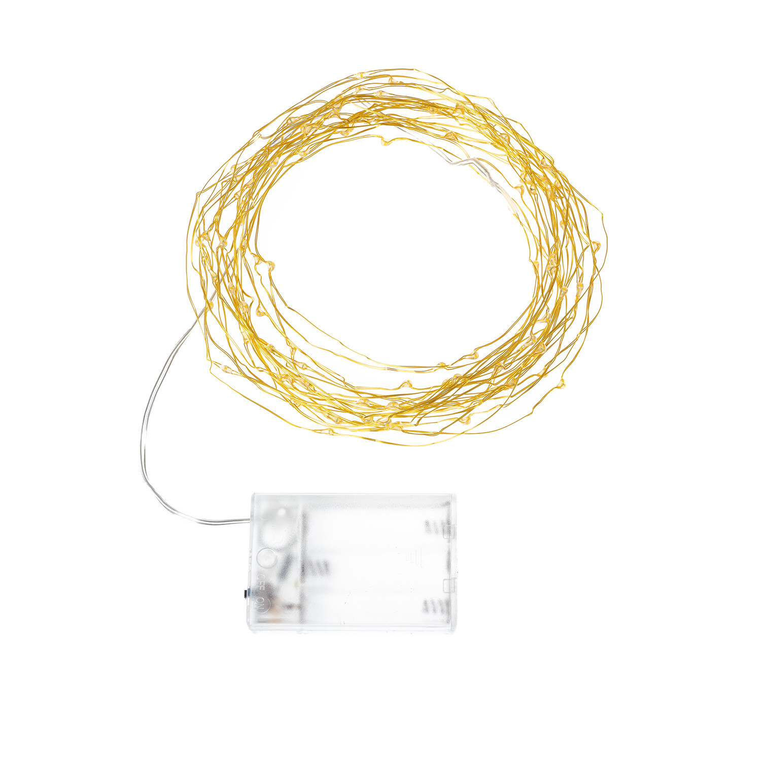 Ghirlanda Filo Metallico LED Oro con Batteria