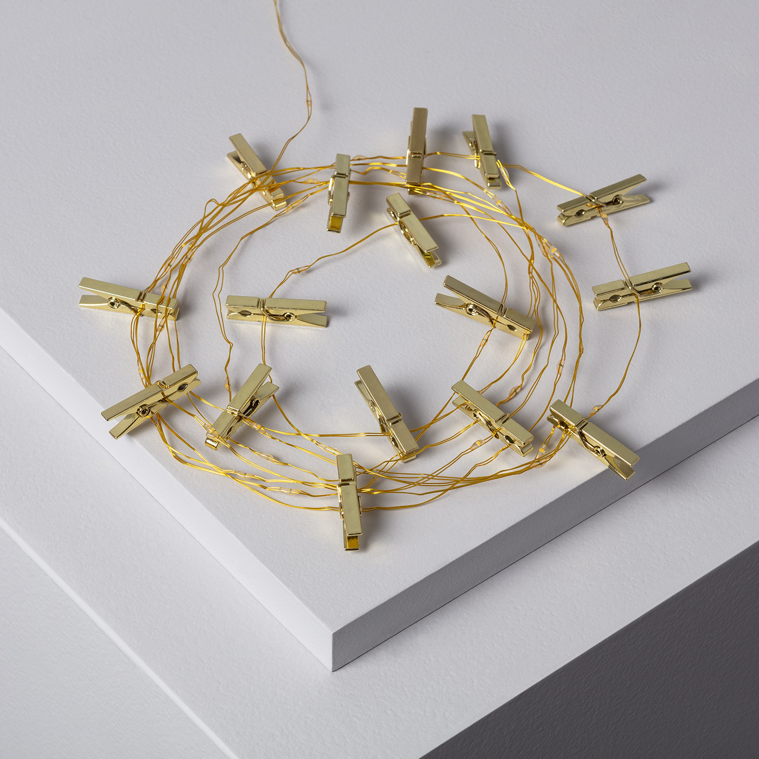 Ghirlanda LED con Mollette 3.5m LED con oro