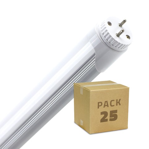 Pack Tubo LED T8 600mm Connessione Unilaterale 9W 25 Un.