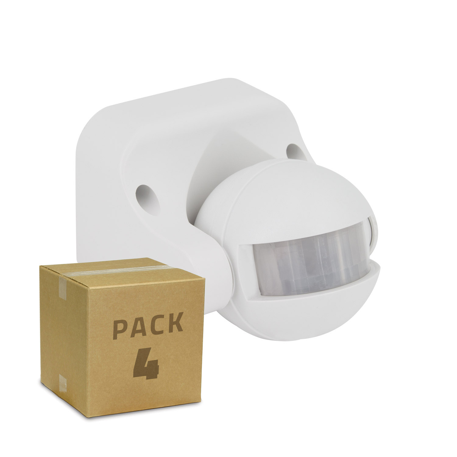 PACK Sensore di Movimento PIR 180° da Superficie 4 Un