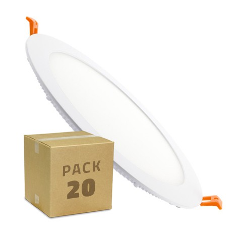 Pack 20 Downlight LED 18W SuperSlim Rotonda 20 Un.