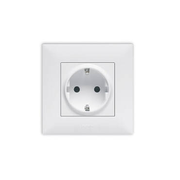 Kit  F Schuko wandcontactdoos 2P+T 16A  LEGRAND Niloé Step Wit