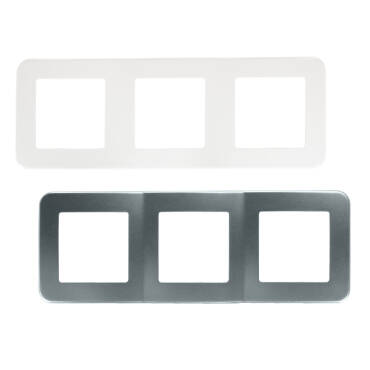Frame PC 3 Module voor Classic Schakelaars Verzilverd