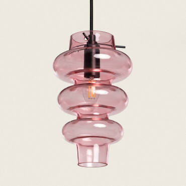 Hanglamp Glas  Telder Lila