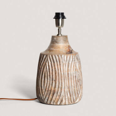 Basis Tafellamp Hout Tanmay ILUZZIA Natuurlijk