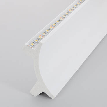 Sierlijst voor 2 LED Strips 2m Boog Design Wit