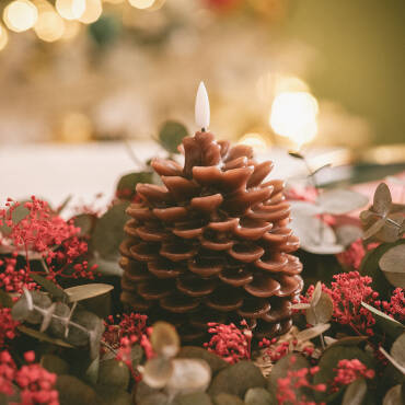 Kaars LED van Natuurwas op Batterijen Konggle