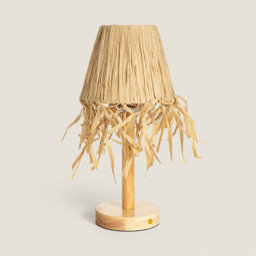 Productfotografie: Tafellamp LED Draagbaar Hout met Oplaadbare USB Batterij Soure