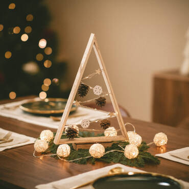 LED Gouden Kerstboom werkt op Batterij 