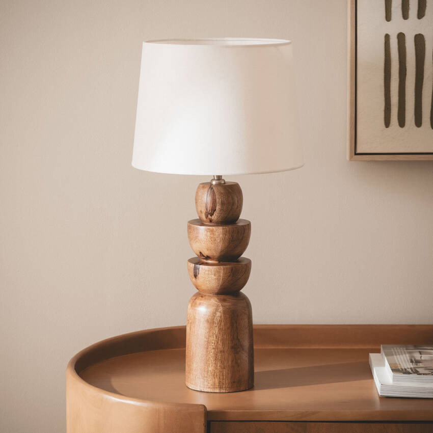Tafellamp Hout  Adah ILUZZIA
