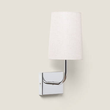 Wandlamp met Lampenkap van Linnen en Metaal Sabi