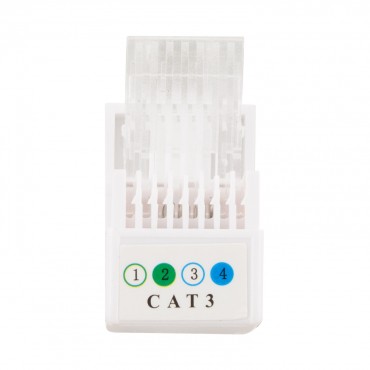 Contactdoos TV + Telefoon  Modern Wit