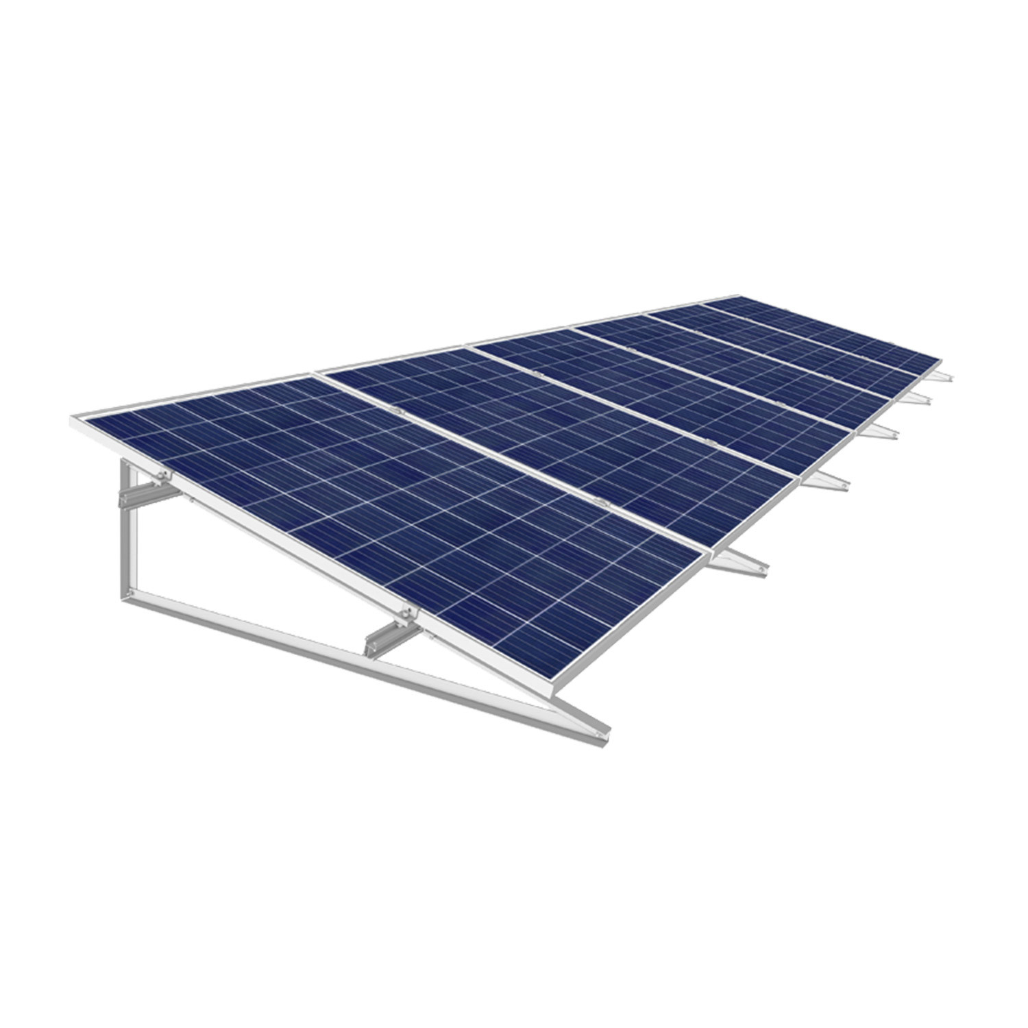 Tomaat helper Kroniek 30º Hellende Structuur voor Zonnepanelen gemonteerd op Vlak plaatstaal en Beton. - Ledkia Tomaat helper Kroniek 30º Hellende Structuur voor Zonnepanelen gemonteerd op Vlak plaatstaal en Beton. - Ledkia
