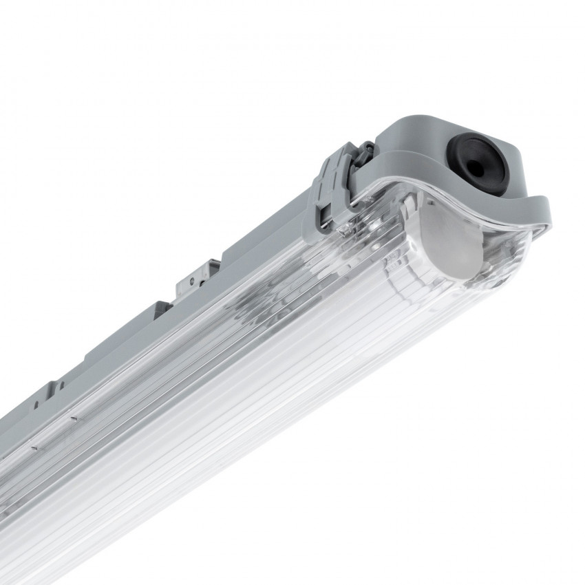 Waterdichte armatuur met LED buis 120cm IP65 met éénzijdige aansluiting 