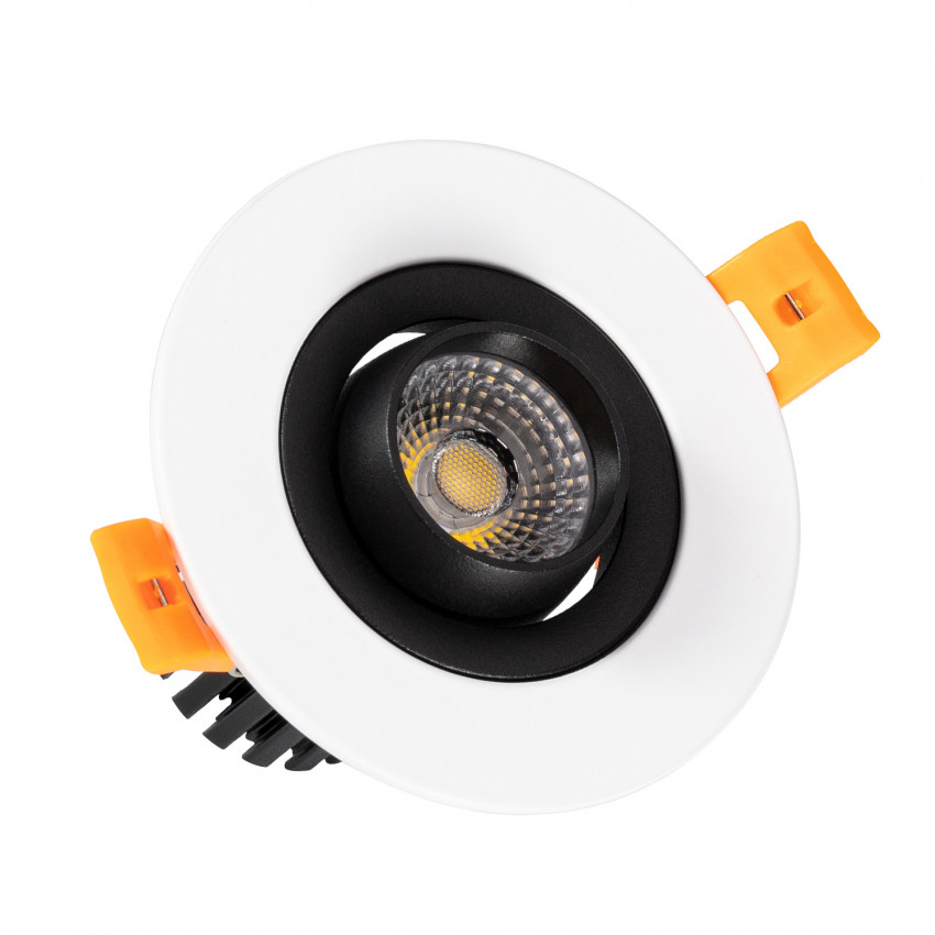 Downlight COB Rond Richtbaar 360º LED 7W Design Zaag maat Ø 78 mm