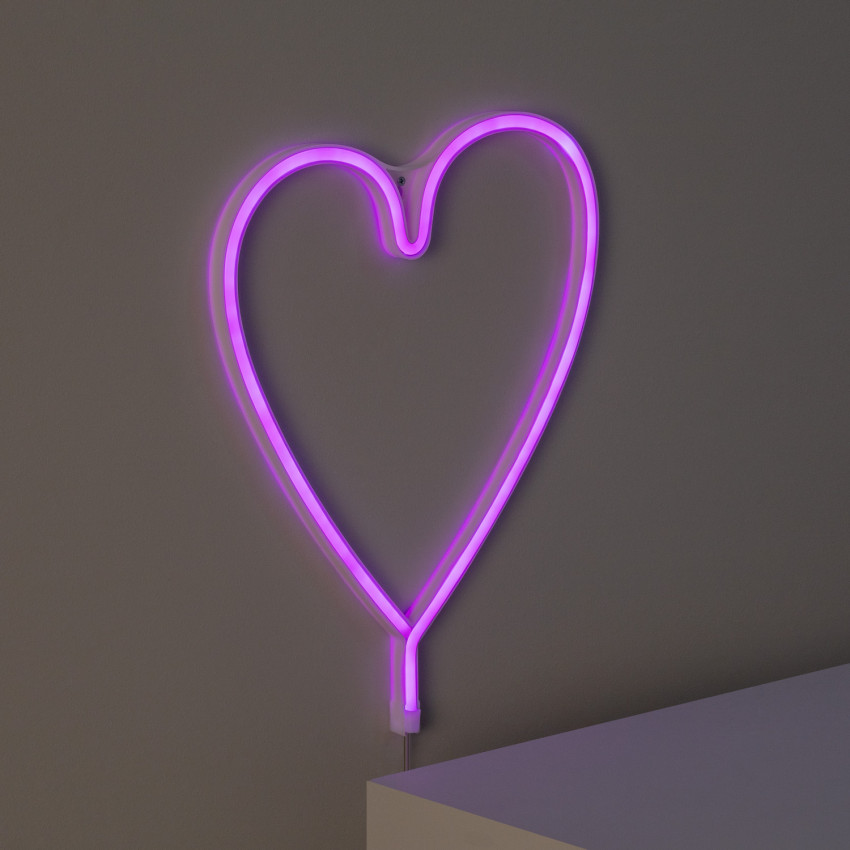 Neon LED hart met Batterij