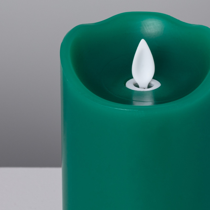 Pack de 3 Velas LED Color Verde Special Flame