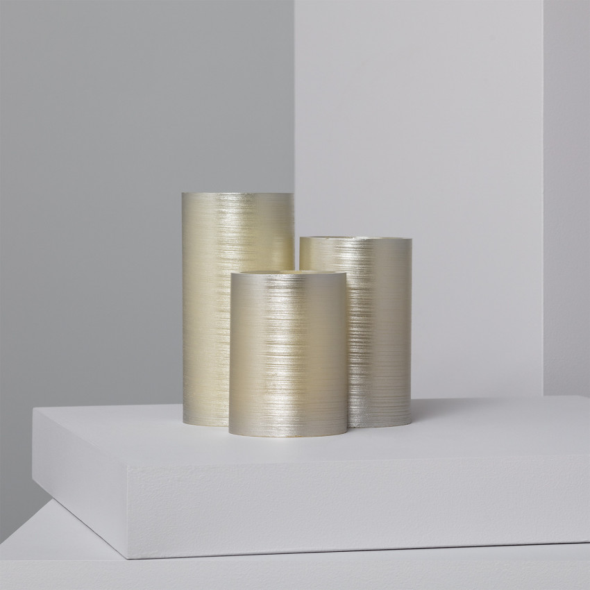 Pack de 3 Velas Color Plata Special Flame