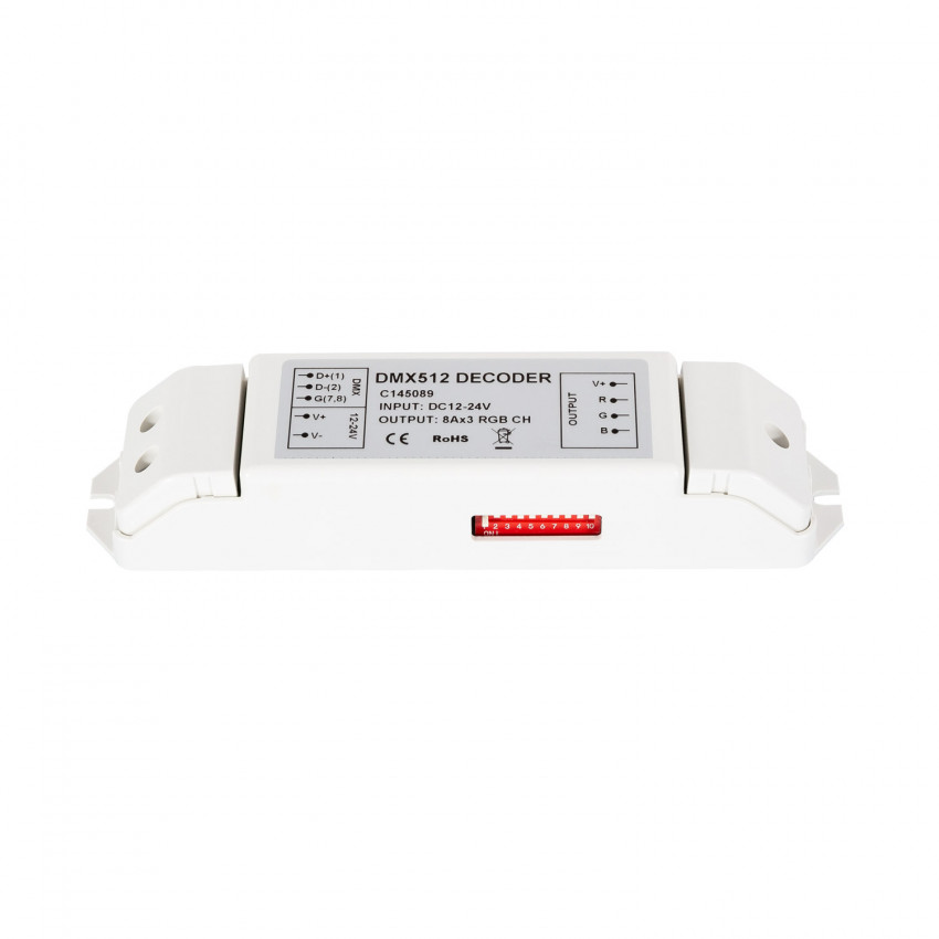 DMX512 Decoder 3-kanaals MLV500-3-8A Controller 
