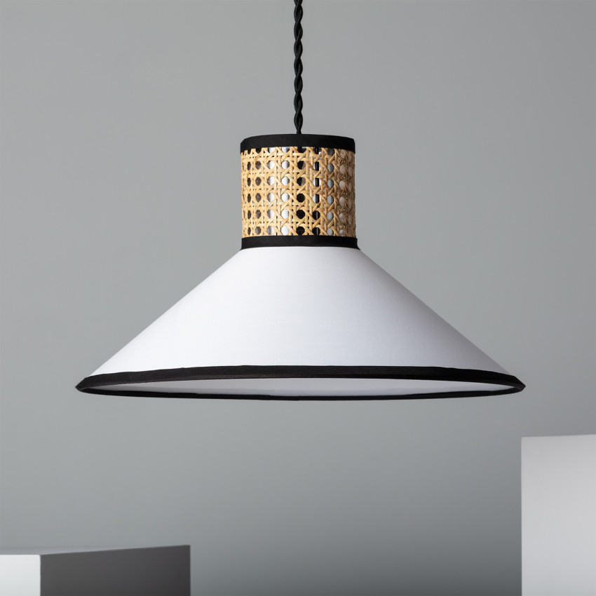 Hanglamp  Textiel en Rotan May