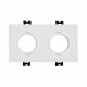 Aro Downlight Cuadrado Basculante PC para dos Bombillas LED GU10 / GU5.3