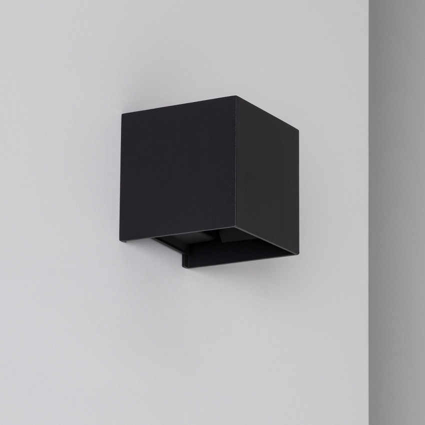 Wandlamp Outdoor LED 6W Aluminium  Dubbelzijdige Verlichting Eros Zwart