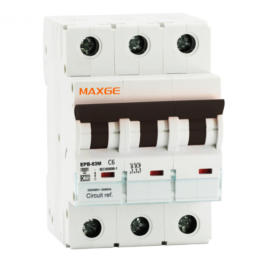 Industriële Stroomonderbreker MAXGE 3P 10-63A 10kA Curva C MAXGE 