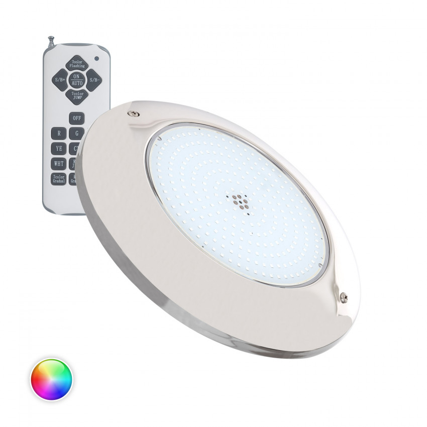 Zwembadlamp Opbouw Onderdomplebaar LED 12V AC 20W RGB RVS IP68