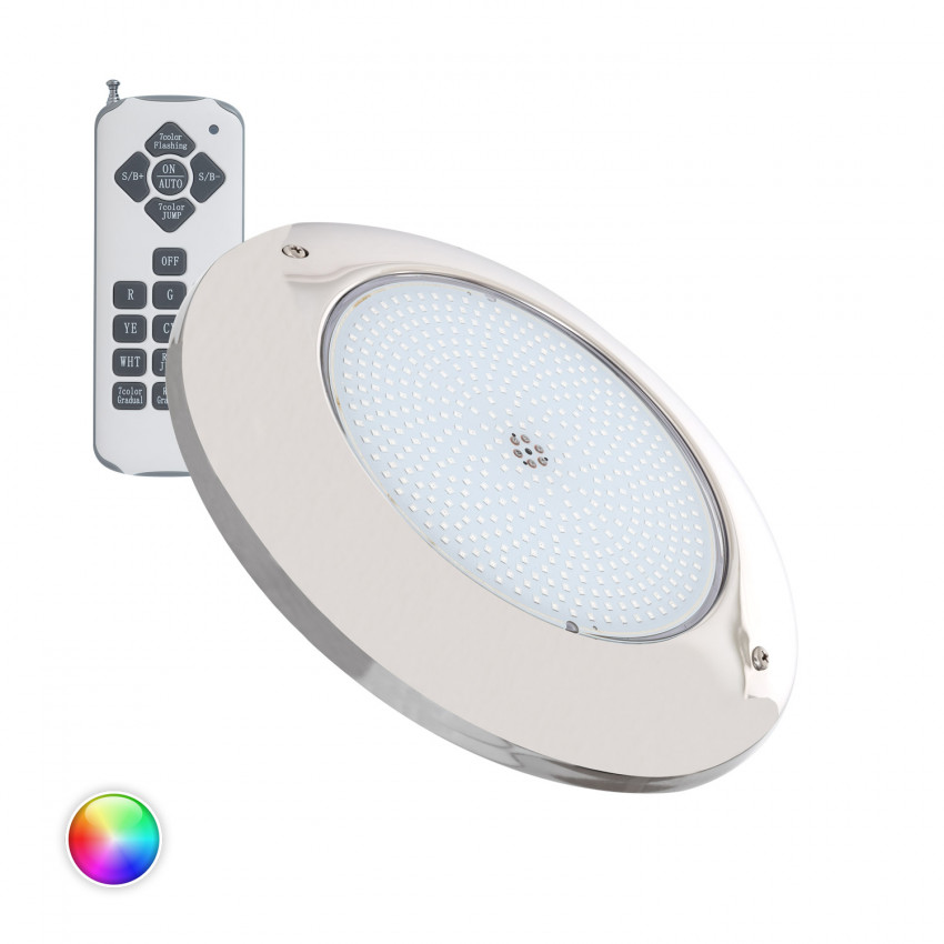 Zwembadlamp Opbouw Onderdomplebaar LED 12V AC  35W RGB RVS IP68