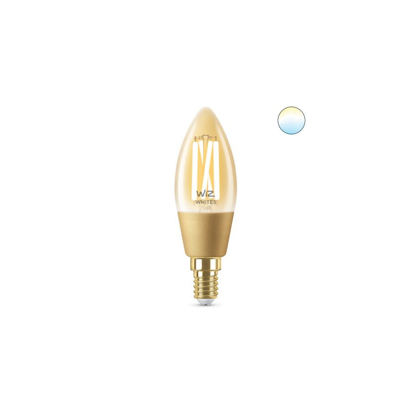 LED Lamp Dimbaar Filament E14 4.9W 370 lm C35 WiFi + Bluetooth CCT WIZ