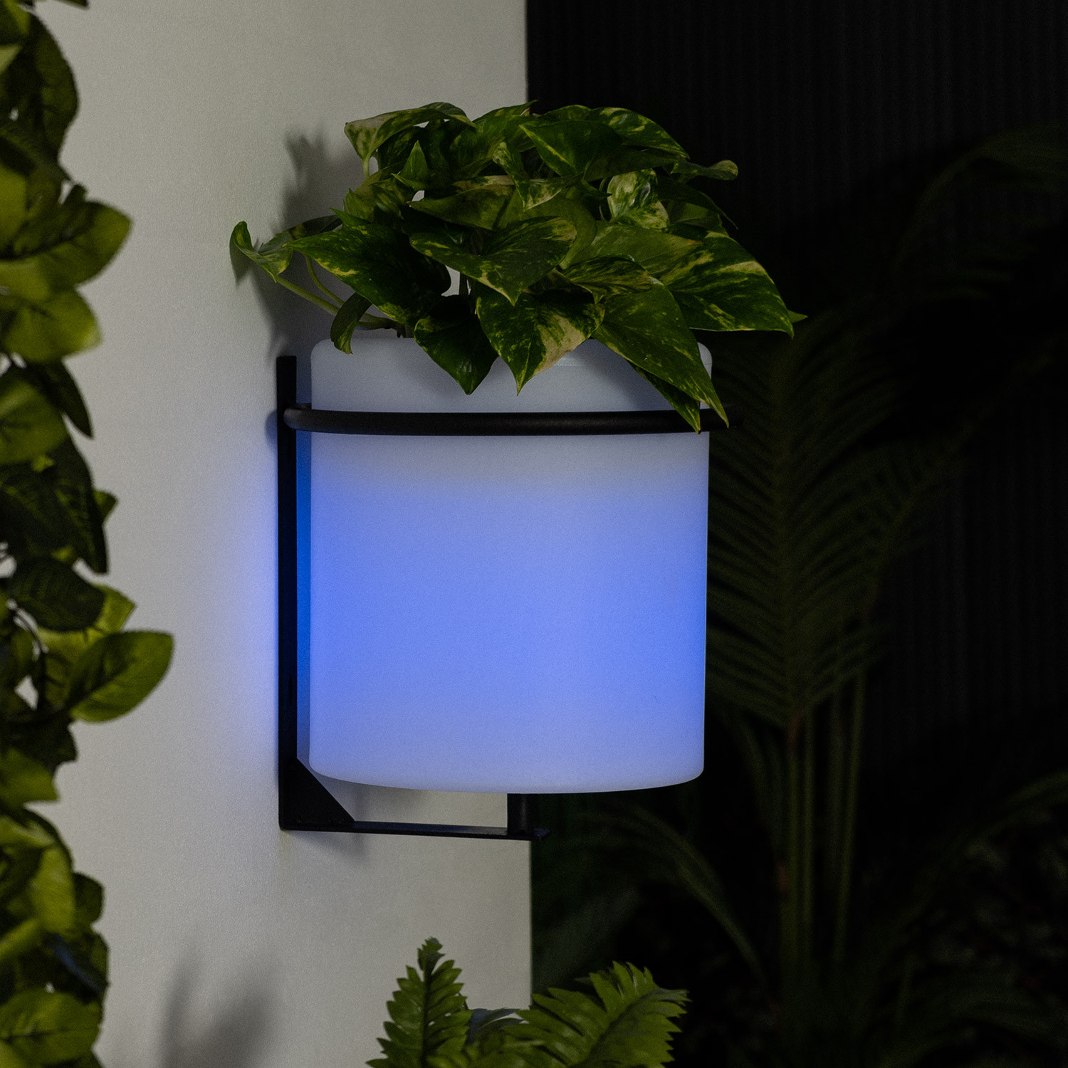 delen rechtop Voetzool Wandlamp Outdoor LED Plantenbak 22cm RGBW Oplaadbaar IP65 - Ledkia