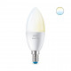 Pack 2 Bombillas LED Smart WiFi + Bluetooth E14 C37 CCT Regulable WIZ 4.9W