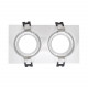Aro Downlight Cuadrado Basculante PC para dos Bombillas LED GU10 / GU5.3