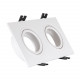 Aro Downlight Cuadrado Basculante PC para dos Bombillas LED GU10 / GU5.3