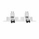 Aro Downlight Cuadrado Basculante PC para dos Bombillas LED GU10 / GU5.3