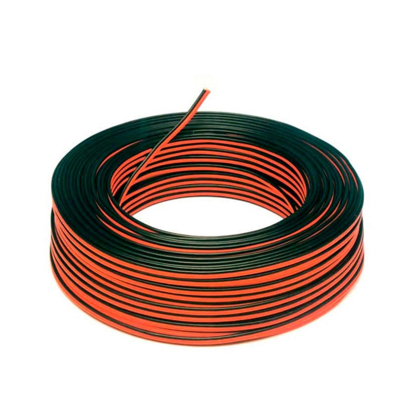 Rol 100m Platte Elektriciteitskabel 2x0,5mm² voor LED-strips Monocolor