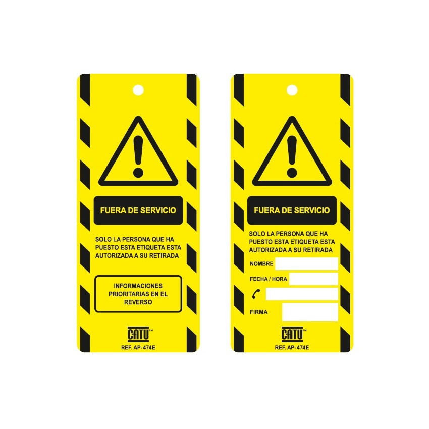 Pak 10 Eenheden Signaal Verzending Labels CATU AP474E