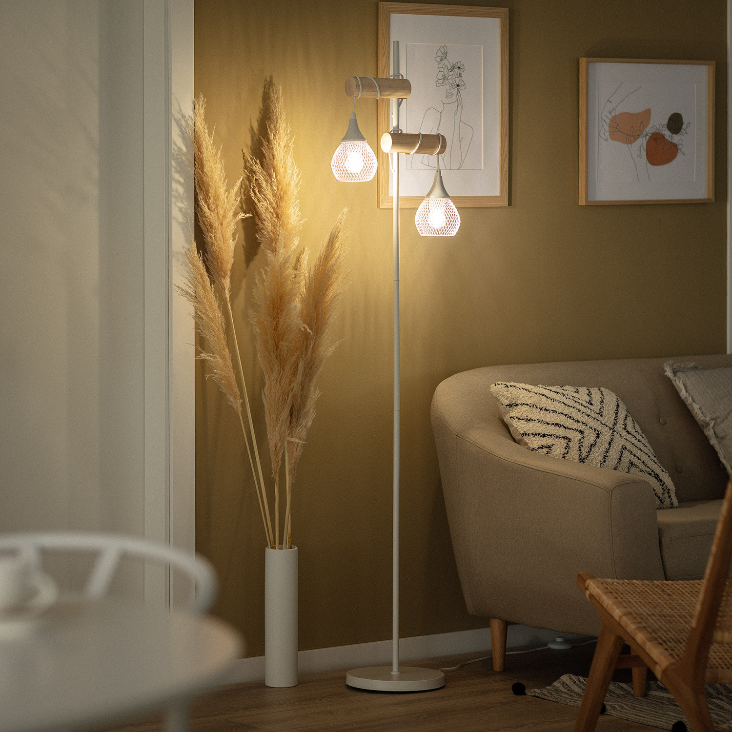 breuk rundvlees extreem Staande Lamp WiFi met Dimmer Monah - Ledkia