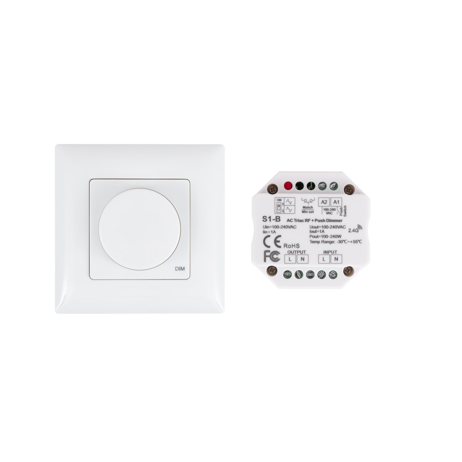 lenen Redding compact Draadloze Triac-LED Dimmer schakelaar - Ledkia