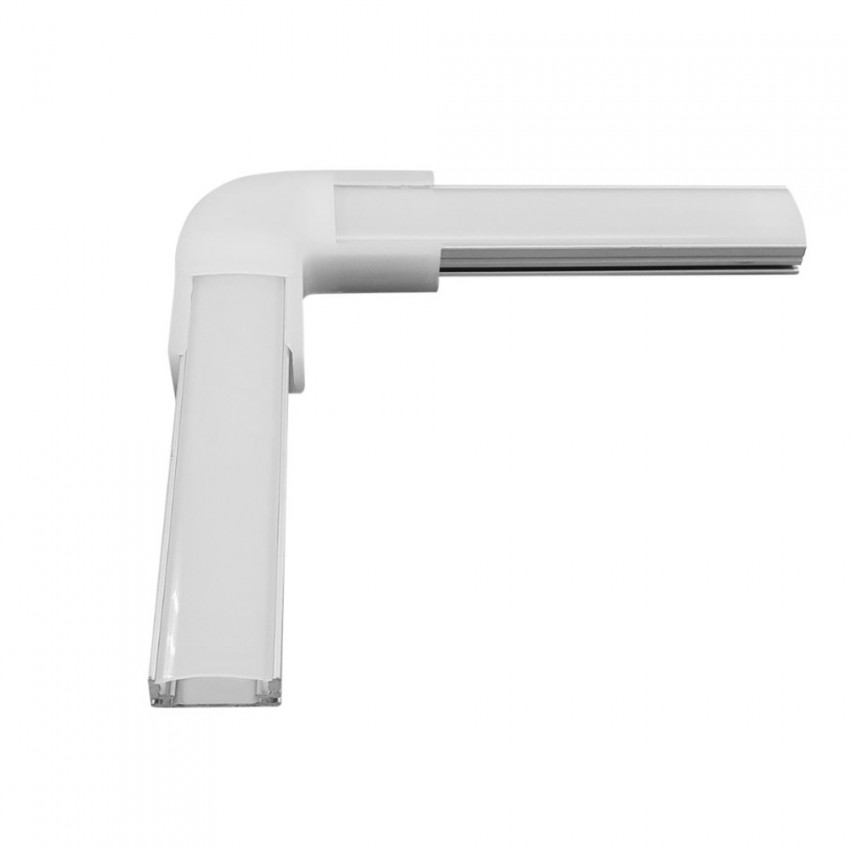 L type Connector voor Aluminium Opbouw Profiel voor Dubbele LED strip tot 20 mm