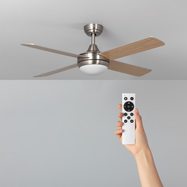 Plafondventilator LED Leirus Niquel 132cm Motor DC